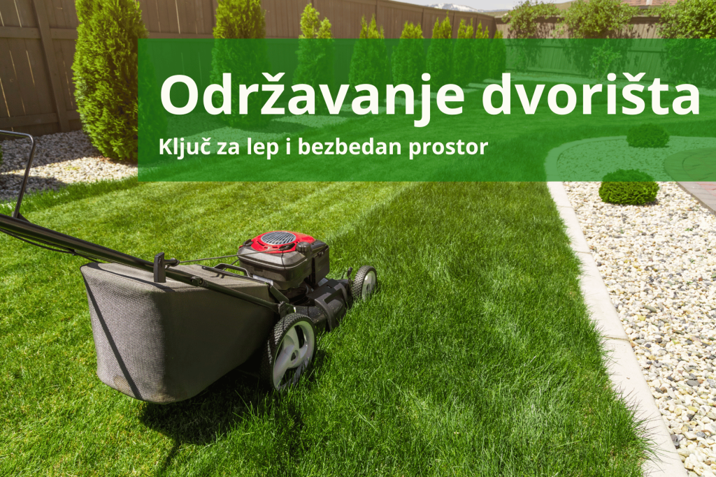 Kosilica se nalazi na lepom i uređenom dvorištu sa tujama i zelenom travom